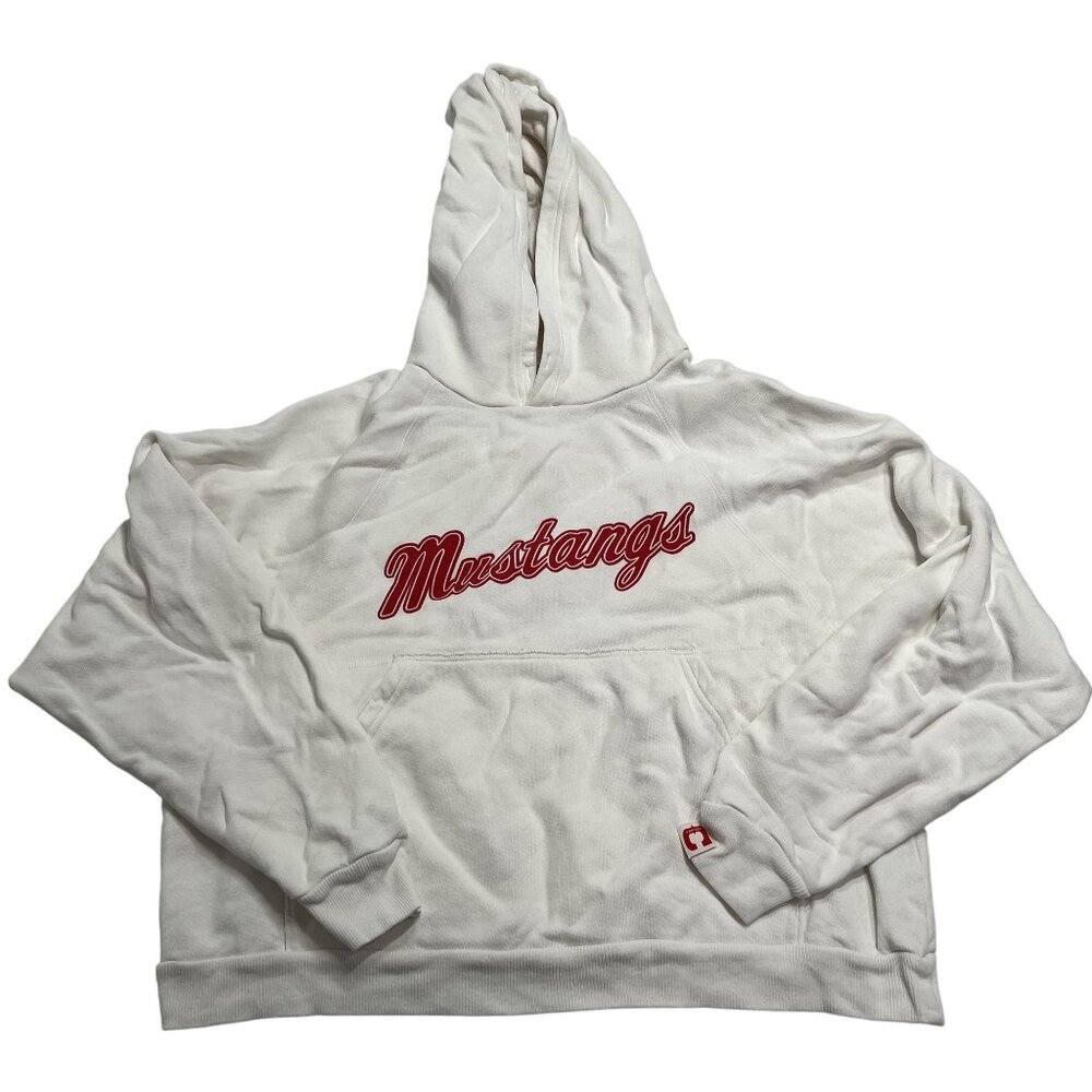 Cherry LA Mustangs Raglan Hoodie in White